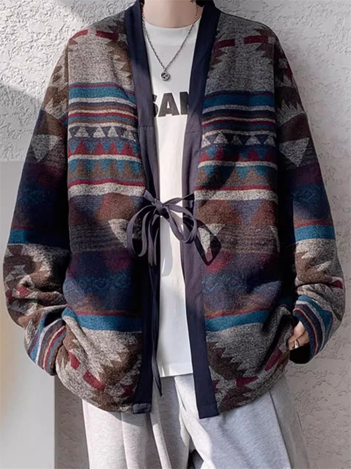 Loose Chinese Zen Clothing Cardigan Reversible Jackets for Men