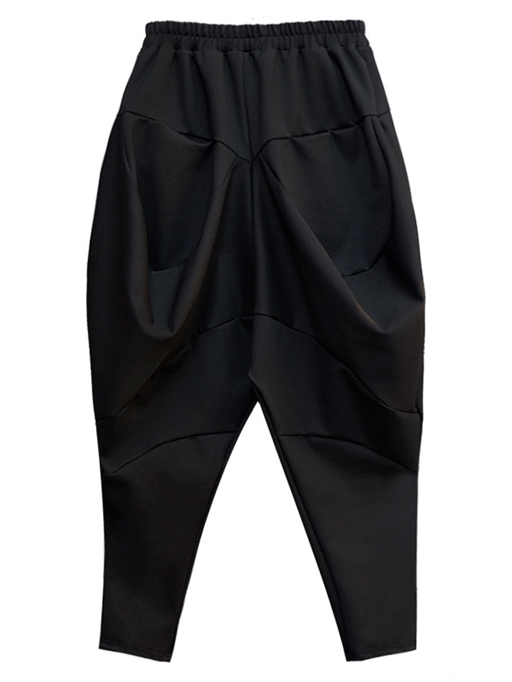 Hip-Hop Front Pocket Loose Harem Pants for Women
