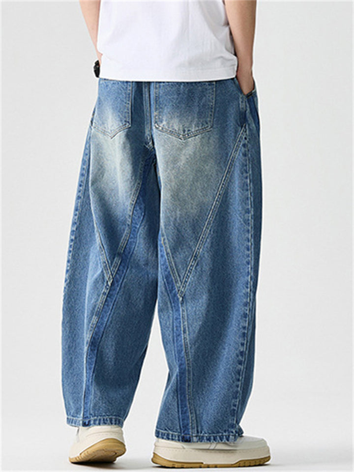 Men's Vintage Autumn Street Japanese Style Wide Leg Jeans