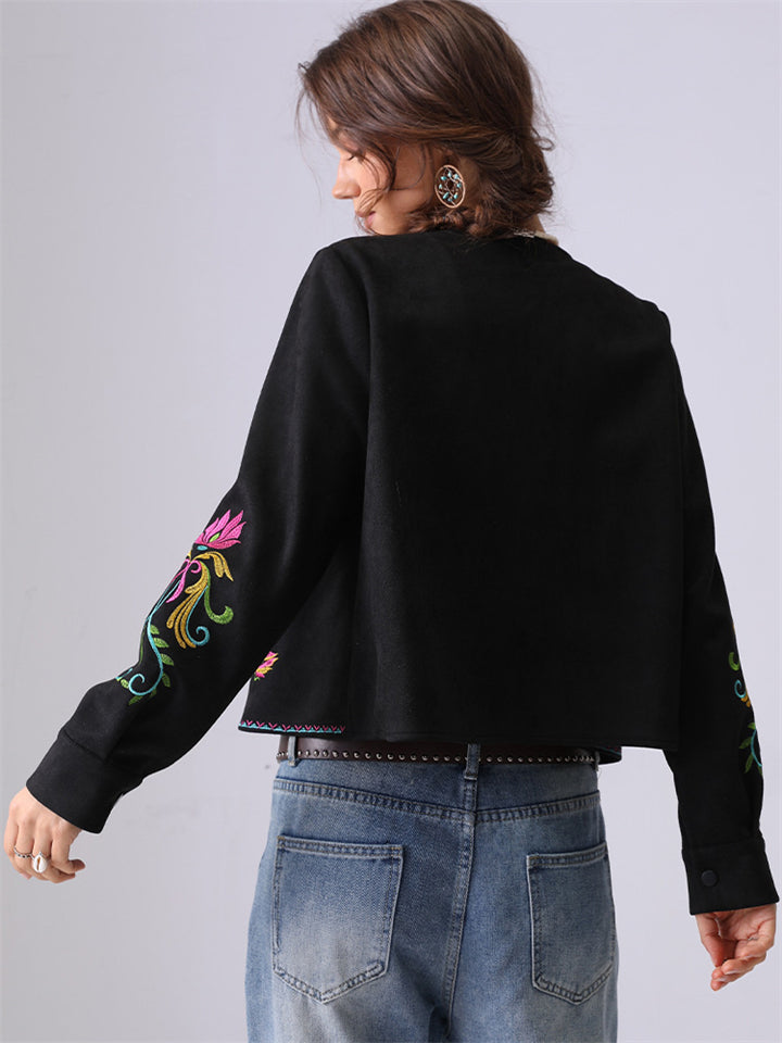 French Style Embroidered Cardigan Jacket for Women