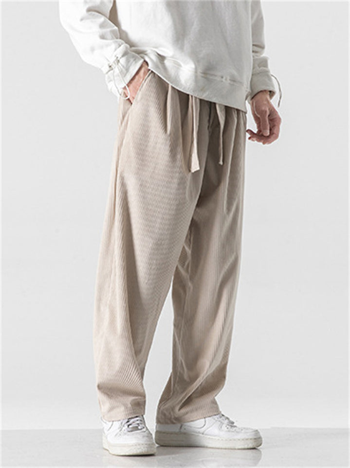 Stylish Causal Straight Leg Corduroy Pants for Men