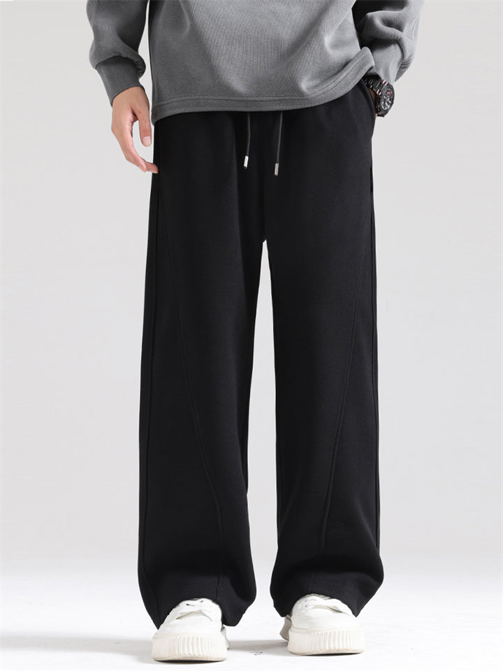 Men's Solid Color Casual Straight Wide Leg Sweatpants