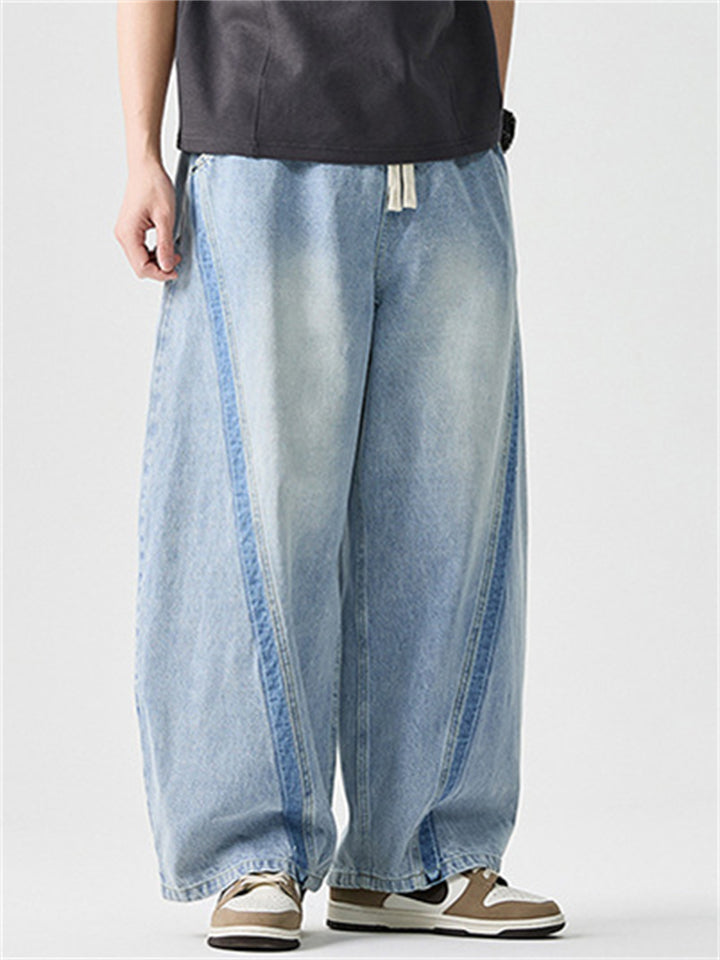 Men's Vintage Autumn Street Japanese Style Wide Leg Jeans