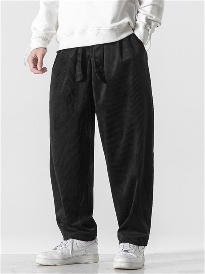 Stylish Causal Straight Leg Corduroy Pants for Men