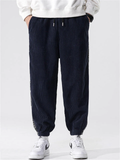 Casual Elastic Waist Corduroy Pants for Men