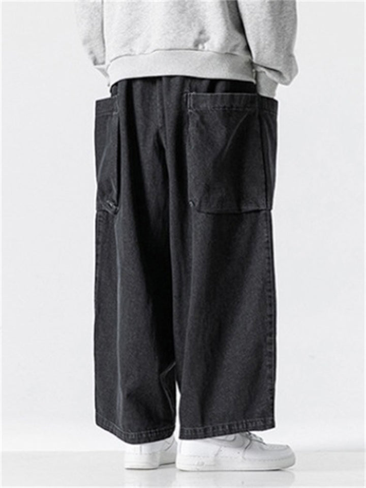 Male Hard-wearing Large Size Loose-fitting Jeans
