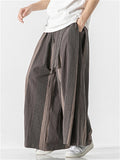 Stripe Pattern Wide Leg Loose Pants For Men