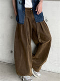 Men's Japanese Style Vintage High Street Straight Baggy Cargo Pants