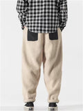 Men's Furry Large Size Casual Solid Color Trousers