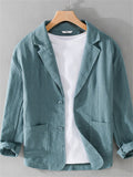 Casual Men's Long Sleeve Ramine Lapel Suit Jacket