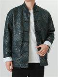 Chinese Style Wave Pattern Stand Collar Button-Up Tang Suit Jackets