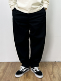 Men Japanese Style Winter Loose Fit Straight Leg Chino Pants