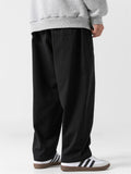 Men's Japanese Street Style Wide Leg Casual Pants with Pockets