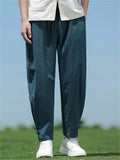 Casual Comfy Oriental Style Cotton Linen Pants for Men