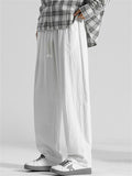 Mens Linen Cotton Drawstring Relaxed Fit Casual Carrot Pants