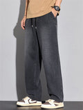 Men's Streetwear Breathable Wide Leg Elastic Drawstring Soft Jeans