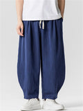 Men's Retro Summer Solid Color Scimitar Cropped Pants