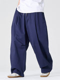 Men's Spring Vintage Japanese Style Baggy Wide Leg Cargo Pants