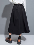 Women's Fashion Patchwork Elastic Tie-waist Skirts