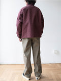 Men's Frog Button Plaid Jacket Long Sleeve Coat