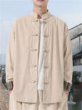 Men's Retro Chinese Style Corduroy Jacquard Tangsuit Jackets