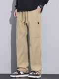 Men's Autumn Loose Fit Outdoor Drawstring Cargo Pants with Pockets