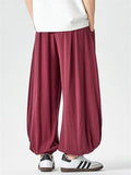 Men's Summer Retro Japanese Style Wide Leg Bloomers Pants