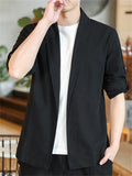 Casual Men's Cotton Solid Color Long Sleeve Suit Jacket