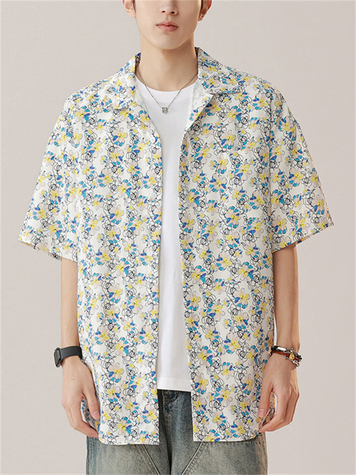 Casual Men's Summer Holiday Style Print Short Sleeve Shirts