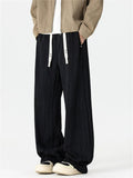 Ens Baggy Wide Leg Textured Stripe Streetwear Casual Pants