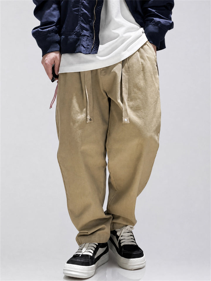 Mens Japanese Style High Street Utility Casual Pants