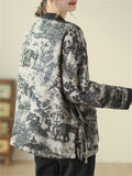 Vintage Literary Ethnic Style Cotton Jackets for Ladies