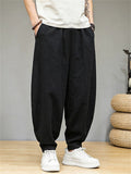 Men Casual Zen Style Cotton Linen Baggy Harem Pants
