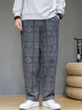 Men's Casual Retro Jacquard Straight Pants