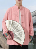 Men's Retro Chinese Style Corduroy Jacquard Tangsuit Jackets
