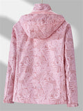 Women's Autumn Printed Windproof Water-repellent Hooded Outdoor Jackets