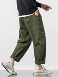 Men's Amekaji Vintage Style Utility Straight Cargo Pants