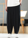 Men's Summer Retro Striped Loose Wide Leg Pants