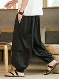 Men's Stylish Japanese Style Black Baggy Harem Bloomers Joggers Pants