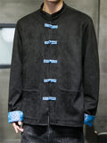 Men's Trendy Retro Patchwork Stand-up Collar Jackets