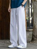 Men's Comfy Breathable Summer Linen Blend Loose Fit Straight Pants