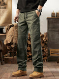Men's Cozy Elastic Waist Casual Cargo Pants