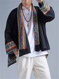 Retro Men's Ramie Ethnic Style Cardigan Top