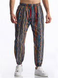 Men's Summer Retro 3D Print Drawstring Jogger Pants