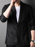 Plus Size Simple Korean Style Autumn Single Breasted Blazer for Men