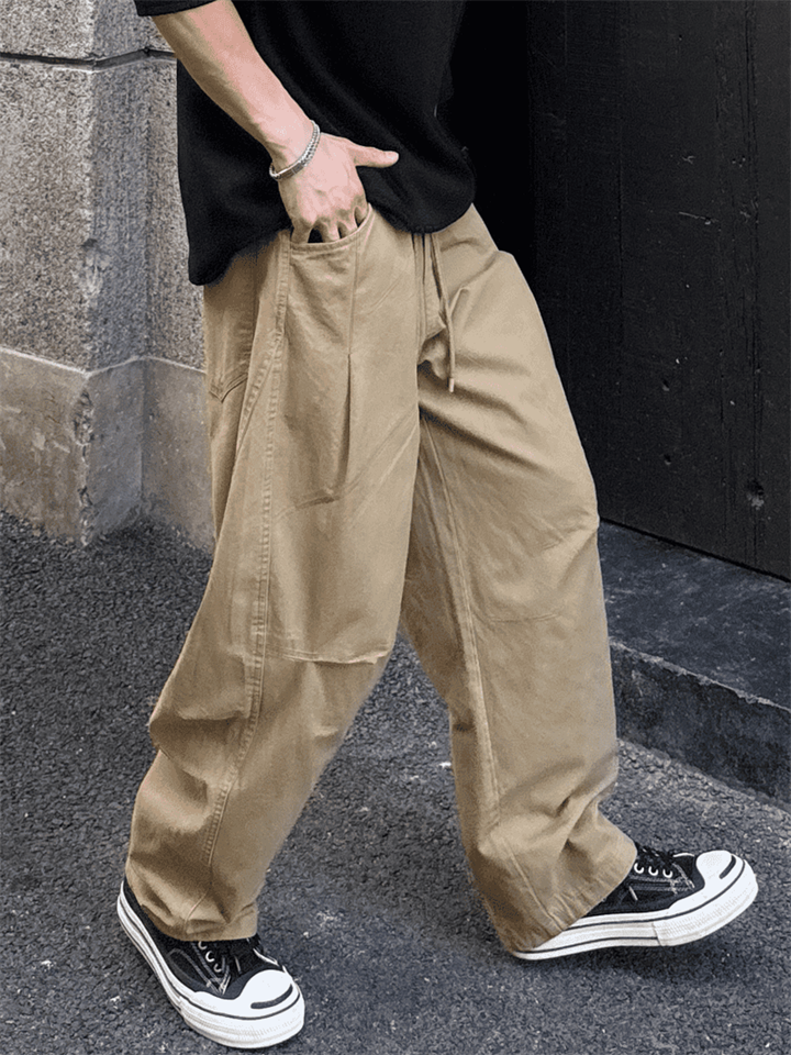 Mens Casual Baggy Relaxed Fit Vintage Urban Cargo Pants