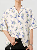 Men's Holiday Style Print Casual Lapel Short Sleeve Shirts