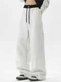 ‌Men's Casual Loose Fit Comfy Drawstring Wide Leg Sweatpants