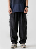 Male's Outdoor Water Repellent Solid Color Pockets Straight Pants