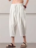 Men's Summer Lightweight Loose Fit Harem Beach Capri Pants
